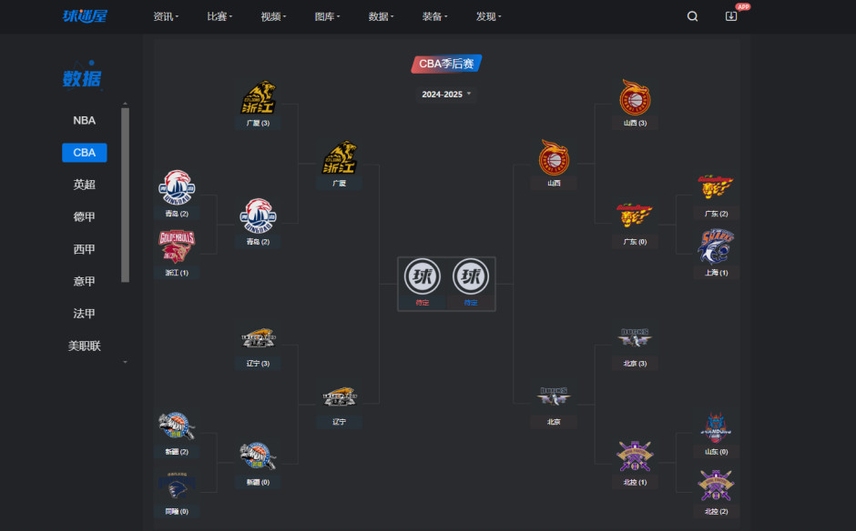 2025CBA半决赛完整对阵出炉 季后赛进入白热化阶段