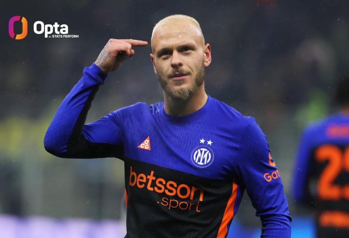 九游体育官网-2射1传，迪马尔科成有统计以来国米首位意甲单场造3球的后卫